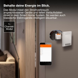 Modul de comutare OSRAM SMART WiFi 8A cu contor de energie, alb - Img 4