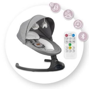 MoMi KENANI Balansoar pentru bebelusi Bluetooth telecomanda greutate maxima 9 kg - Img 24