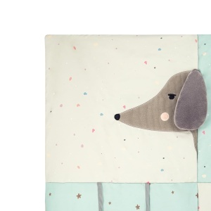 Momi Patchwork Sensorial VOLPI pentru Bebelusi si Copii 120x160 cm Pliabila cu Jucarii Integrate - Img 9