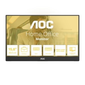 Monitor AOC 16T20E2 15,6 inch FHD cu USB-C, HDMI si Boxe Stereo - Img 2