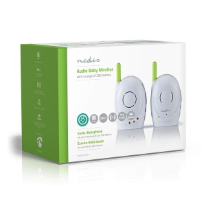 Monitor audio pentru bebelusi Nedis 300 m, set 2 unitati, verdealb - Img 8