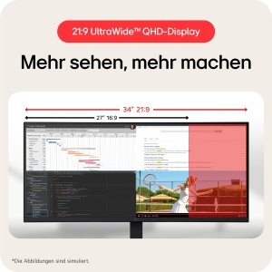 Monitor Curbat LG UltraWide 34U650A-B, 34 inch, UWQHD, HDR10, Negru - Img 2