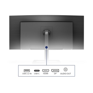 Monitor curbat Philips 346E2CUAE, 34 inch, WQHD, USB-C, 75Hz, Negru - Img 4