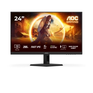 Monitor Gaming AOC 24G4HRE 24 inch FHD, 200Hz, IPS, Negru - Img 2