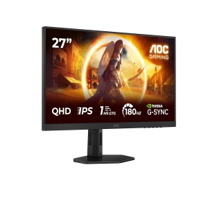Monitor Gaming AOC Q27G4XD 27 inch WQHD, 180Hz, Negru