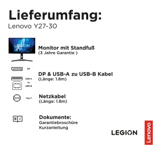 Monitor Gaming Lenovo Legion Y27-30, 27, Full HD, 180Hz, Negru - Img 5