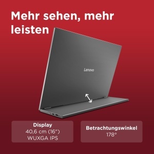 Monitor portabil Lenovo L16, 16 inch WUXGA, 60Hz, IPS, USB-C - Img 8