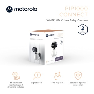 Monitor video pentru bebelusi Motorola Nursery PIP1000, Full HD 1080p, vedere nocturna, alb - Img 7