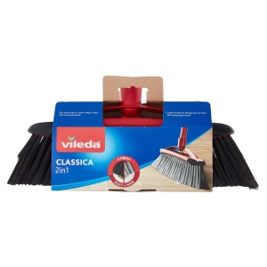 Mop cu maner Vileda 2-in-1 Classica, cu perii pentru praf si par, gri - Img 5