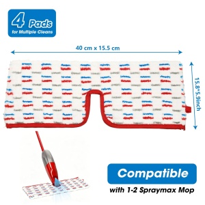 Mop cu Microfibre Vileda 1-2 Spraymax, 4 Piese, Lavabil, Compatibil cu Toate Tipurile de Pardoseli - Img 2