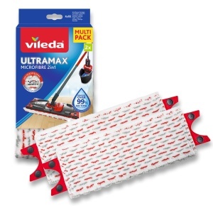 Mop cu microfibre Vileda Ultramax 2x, compatibil cu toate suprafetele dure