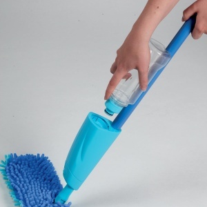 Mop cu spray Spontex Quick Spray Duo, 2 fete, microfibra, design compact - Img 7