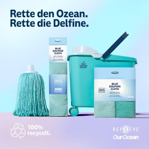 Mop din microfibra Blue Dolphin, cap de 22 cm, reciclabil, superabsorbant - Img 7