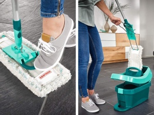 Mop pentru pardoseli Leifheit Profi XL Cotton Plus, 140 cm, cu sistem Click, pentru gresie si piatra - Img 6