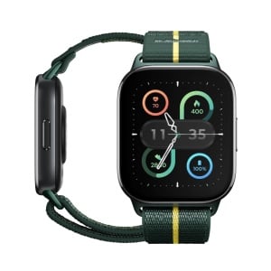 Motorola Moto Watch fit (functii de fitness, control Moto AI, ecran OLED de 1,9", Gorilla Glass 3, IP68, pana la 16 zile de autonomie a bateriei, BT, 32GB/256GB, Android) Trekking Green, in special la