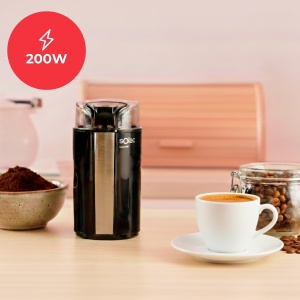 Moulinet electric Solac Taste Mill 200W, 70g capacitate, inox, negrugri - Img 2