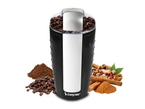Moulineta de cafea Beper BP.581, 100 g, 250 W, Negru si Argintiu