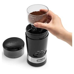 Moulineta electrica DeLonghi KG210 pentru cafea, 170W, inox, negru - Img 2