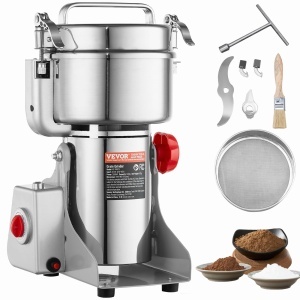 Moulineta electrica VEVOR HC-1000Y, 1000 g, 3000 W, din otel inoxidabil