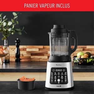 Moulinex PerfectMix Cook, blender cu 10 programe automate, 1400 W, preparati retete calde si reci, blender electric cu ecran tactil, usor de curatat, capacitate 2 l, LM83SD - Img 5