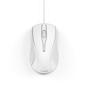 Mouse de calculator Hama cu cablu (mouse cu 3 butoane pentru PC, laptop si notebook, potrivit pentru dreptaci si stangaci, 1000 dpi, sisteme de operare: Windows 11/10/8/7/Vista/XP, MAC OS 10.10 sau o versiune ulterioara) alb - Img 2
