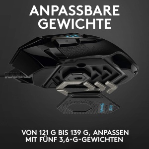 Mouse de gaming Logitech G502 HERO, 16000 DPI, RGB, 11 butoane, negru - Img 3