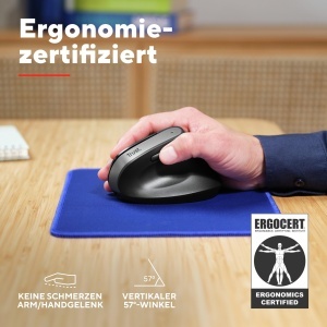 Mouse ergonomic wireless Trust Bayo Bluetooth RF 24GHz negru 53 plastic reciclat - Img 3