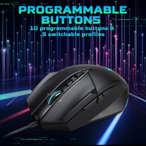 Mouse gaming Acer Predator Cestus 335, 19000 DPI, 10 butoane, negru - Img 5