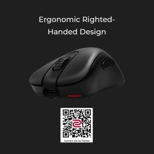 Mouse Gaming Ergonomic BenQ Zowie EC3-CW, Wireless, Negru, 24 Niveluri - Img 5