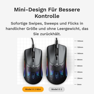 Mouse gaming Glorious Model O 2 Mini 49g senzor 26K DPI negru - Img 4