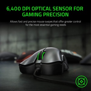 Mouse gaming Razer DeathAdder Essential 2021, 6400 DPI, 5 butoane programabile, Negru - Img 2