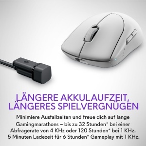 Mouse Gaming Wireless Alienware Pro - Lunar Light, 4KHz, ultralegerez - Img 5