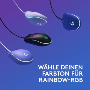 Mouse pentru jocuri Logitech G203 cu iluminare RGB LIGHTSYNC personalizabila, 6 butoane programabile, senzor de calitate pentru jocuri, urmarire de 8.000 DPI, greutate redusa - albastru - Img 7