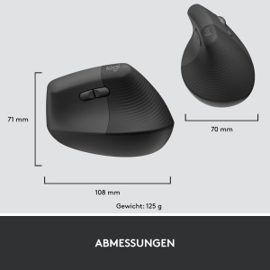 Mouse vertical ergonomic Logitech Lift pentru afaceri, 4000 DPI, wireless - Img 10