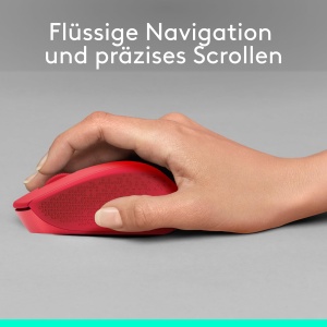 Mouse wireless Logitech M330 Silent Plus Rosu SilentTouch 1000 DPI 2 ani autonomie - Img 4
