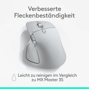 Mouse wireless Logitech MX Master 4 ergonomic feedback haptic incarcare USB-C Hellgrau - Img 9