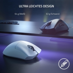 Mouse wireless Razer DeathAdder V3 Pro Alb 64g Ergonomic Esports - Img 5