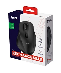 Mouse wireless reincarcabil Trust Fyda, design durabil, 800-2400 DPI, 6 butoane, suport pentru degetul mare si degete, 2,4 GHz, mouse wireless cu receptor USB, mouse ergonomic pentru laptop, PC, MacBook, birou - Img 10