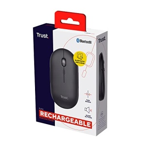 Mouse Wireless Reincarcabil Trust Puck, Bluetooth si Conexiune 2.4GHz prin Microreceptor USB, DPI Reglabil 800/1200/1600, Mouse Ergonomic, Wireless pentru PC/Mac/Computer/Laptop/MacBook - Negru - Img 10