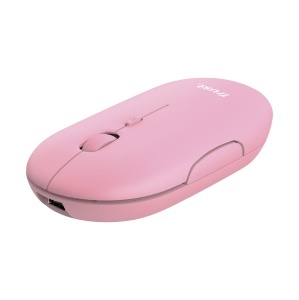 Mouse wireless Trust Puck reincarcabil Bluetooth si USB roz DPI ajustabil