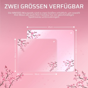 Mousepad Corsair MM300 Cherry Blossom, 360mm x 300mm, Anti-Fray, Roz - Img 5