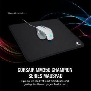 Mousepad Corsair MM350 Champion Series, Negru, 320x270mm, 5mm grosime - Img 2