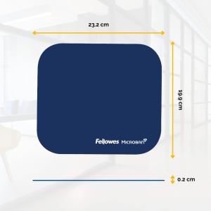 Mousepad Fellowes Microban Antibacterian Albastru 5933805 Suprafata Antiderapanta - Img 2