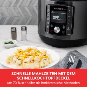 Multicooker electric Instant Pot Pro Crisp 11 in 1 - Oala sub presiune, friteuza, aragaz lent, abur, gratar, deshidratator si masina sous-vide - otel inoxidabil negru, 1500W, 7.6L, - Img 4