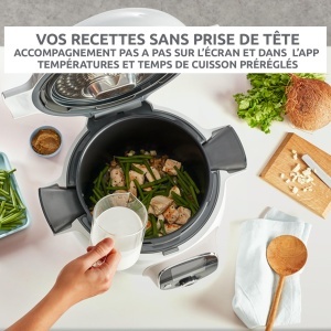 Multicooker inteligent Moulinex Cookeo CE85CA10 6L Alb 150 retete preprogramate 6 moduri de gatire - Img 6