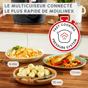 Multicooker Moulinex Cookeo Wi-Fi CE96X8F0, 10 in 1, 6L, Friteuza cu aer cald - Img 4