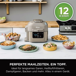 Multicooker Ninja Speedi ON500EU, 5.7L, 12 programe, culoare Stone Gold - Img 3
