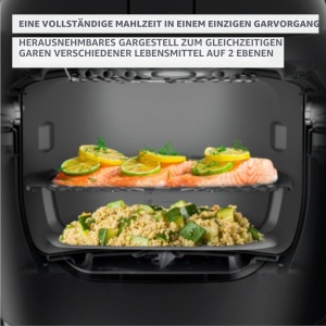 Multicooker si Friteuza cu Aer Cald Moulinex MZ730BF0, 6L, 12 Programe, Hippo-Gri - Img 4