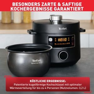 Multicooker Tefal Turbo Cuisine CY7548, 4.8L, 10 programe, functie incalzire, negru - Img 4