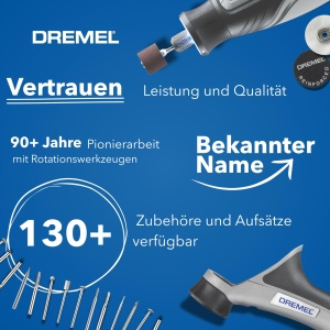 Multitool Dremel 8150, 7.2V, acumulator USB-C, 20 accesorii, viteza variabila 5000-30000 RPM - Img 8
